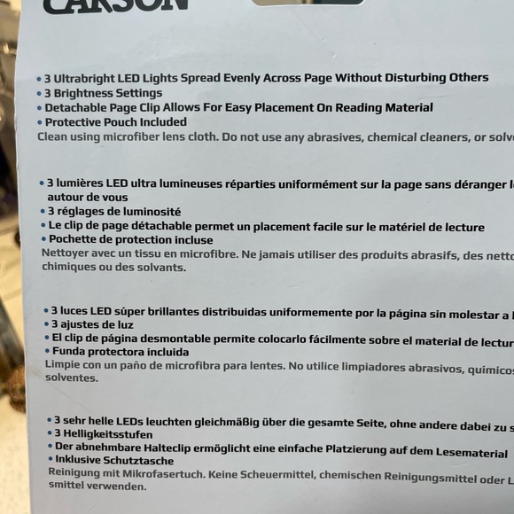 Carson Page Glow Rechargible LED lighted Book Light - Picture 4 of 4